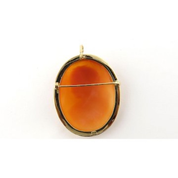 Vintage 18 Karat Yellow Gold Cameo Pendant/Brooch #3920 - Picture 7 of 8